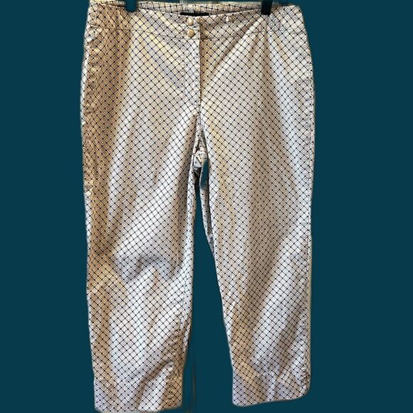 Talbots Print Cropped/Capri Pants - Size 10 - Picture 1 of 5